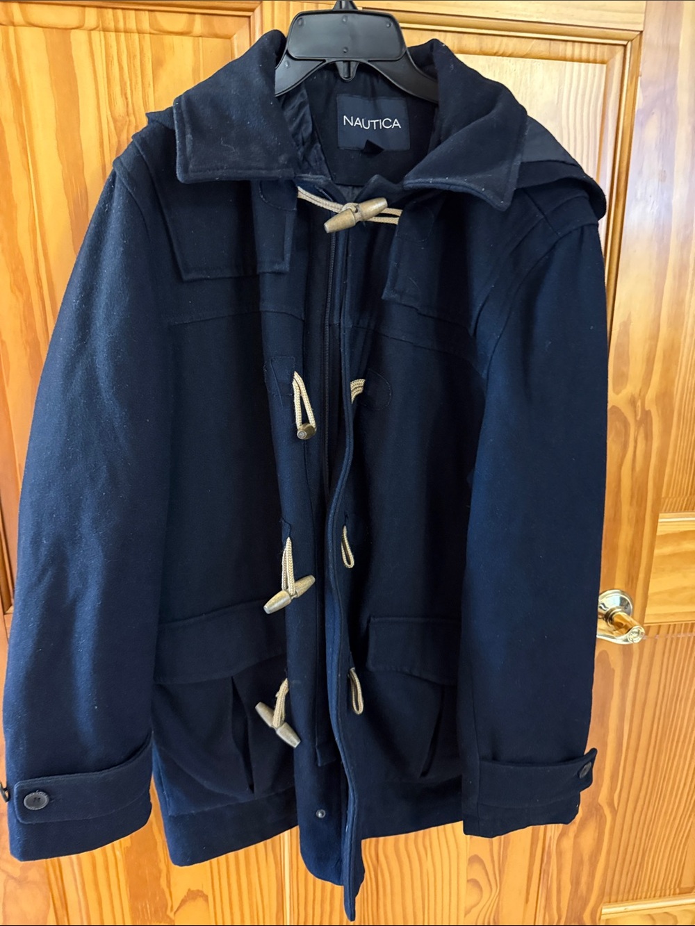 Nautica Men's Dark Navy Toggle Duffle Coat